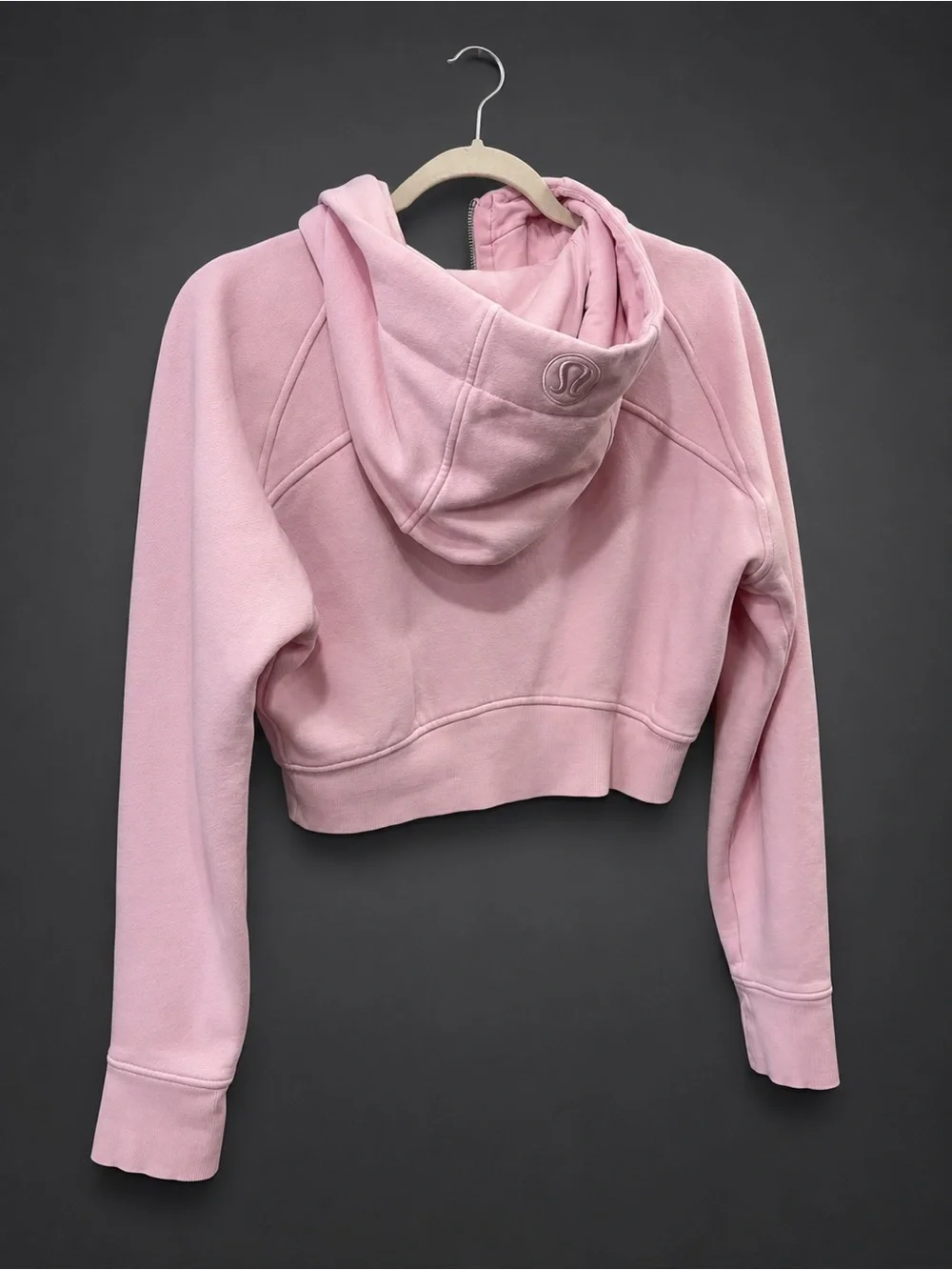 Lululemon Scuba Full Zip Cropped Hoodie Strawberry Milkshake Approx Sz 8 - Picture 2 of 3